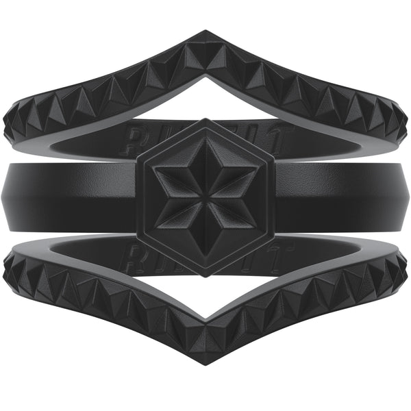 Women's Couture Silicone Rings. Stylish Design - 3 Rings Set - Patented Design
